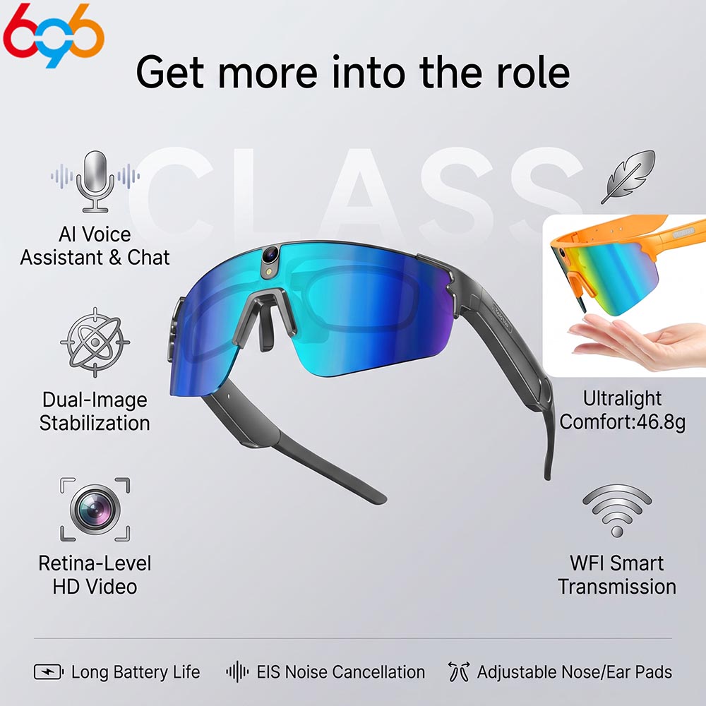 Smart Glasses Lens - AI Smart Glasses HD Anti-Shake Camera