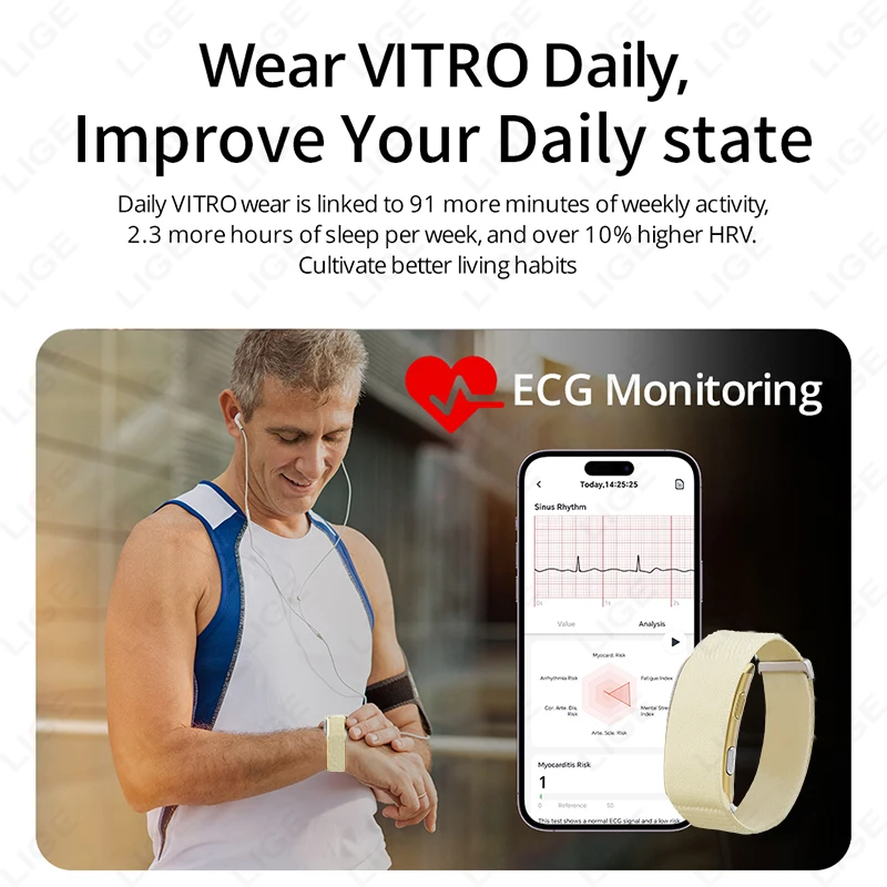 Men Smart Watch ECG Health Blo - огляд і ціна Fall Detection Watch